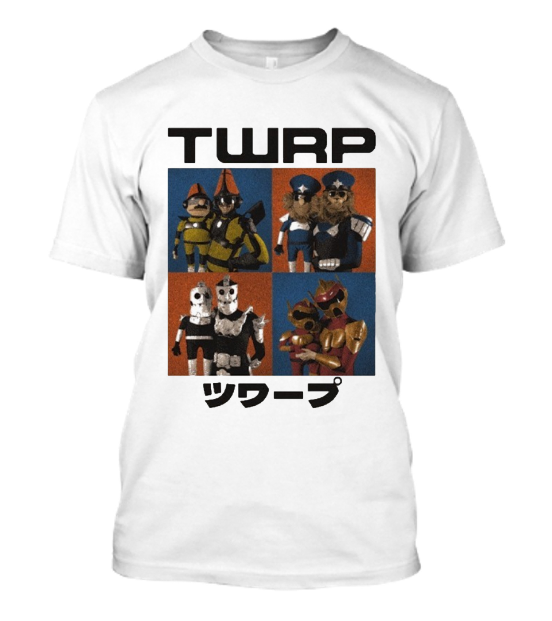 TWRP Puppet Group Characters Japanese Text T-Shirt