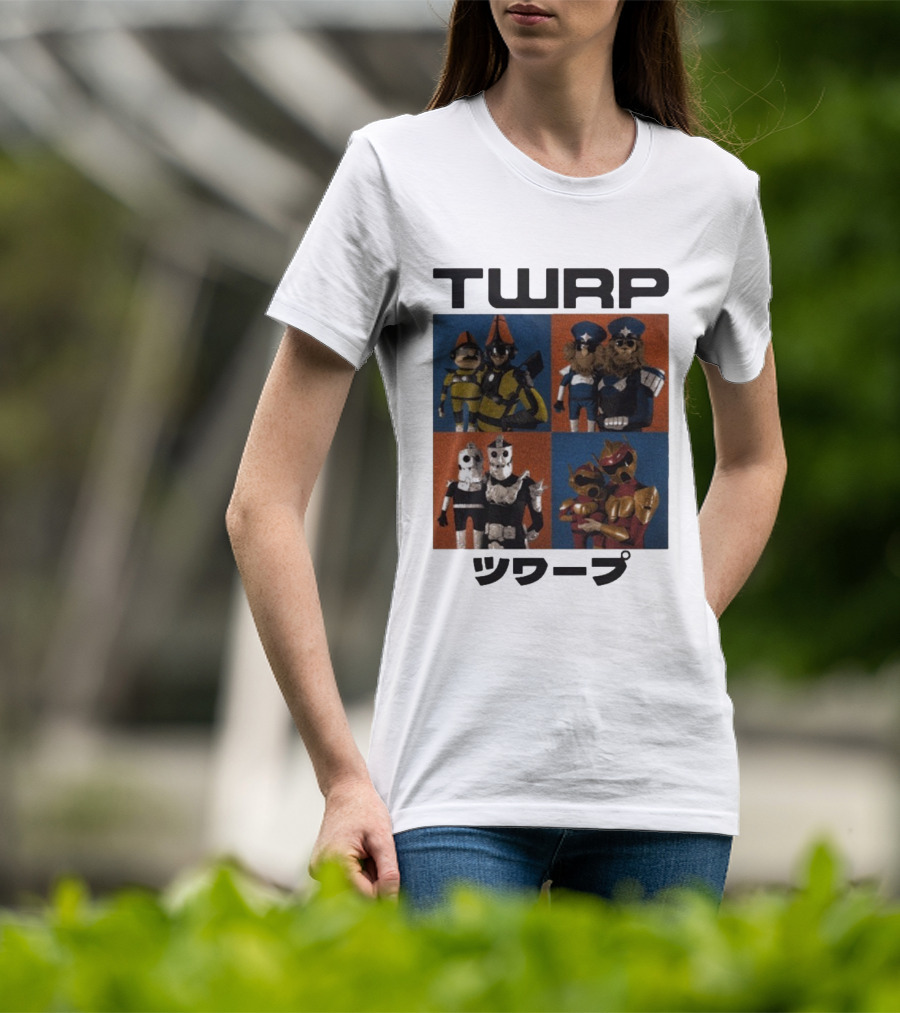 TWRP Puppet Group Characters Japanese Text T-Shirt