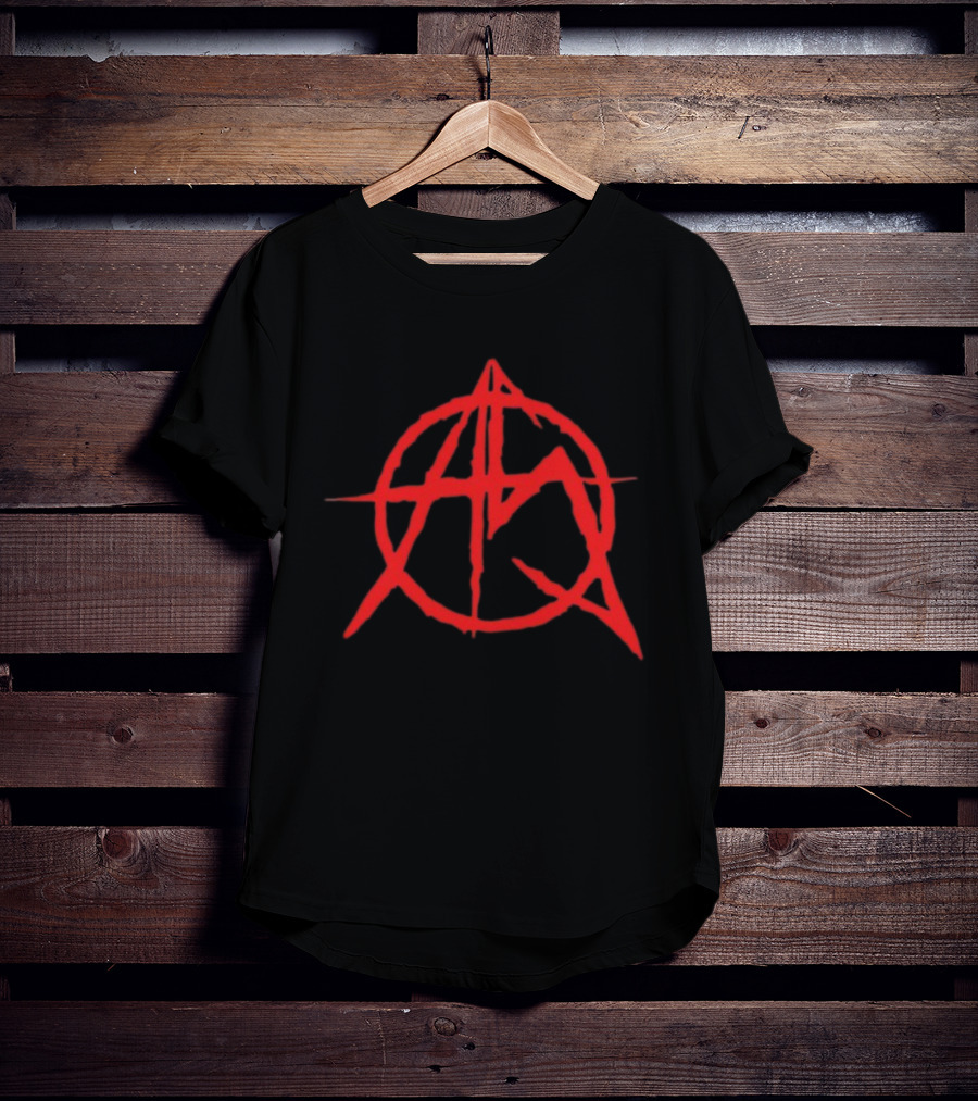 Anarchist Sanctuary Red Symbol A With Circle And Cross T-Shirt