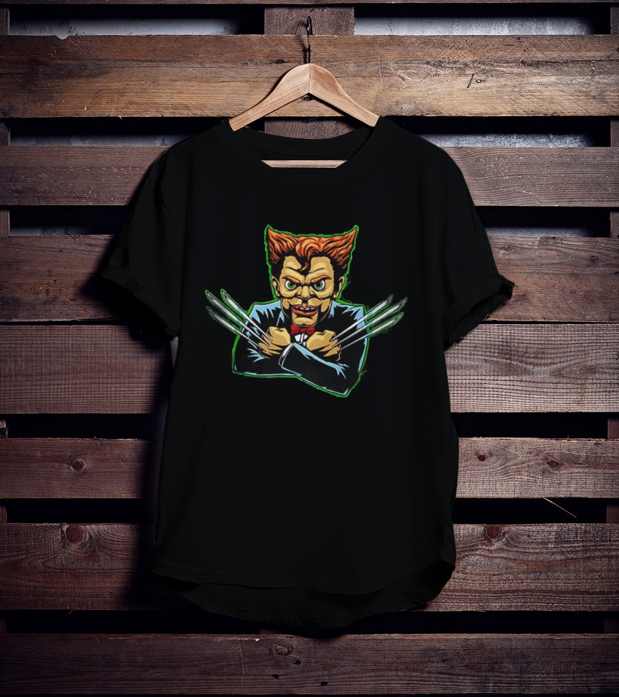 Goosebumps Slappy Meets Wolverine Marvel Comics Crossover T-Shirt