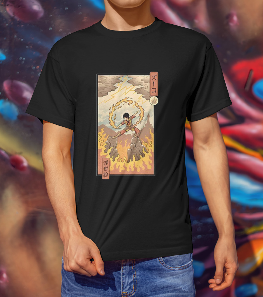Zuko Firebending Ukiyo-e Avatar The Last Airbender Japanese Aesthetic T-Shirt