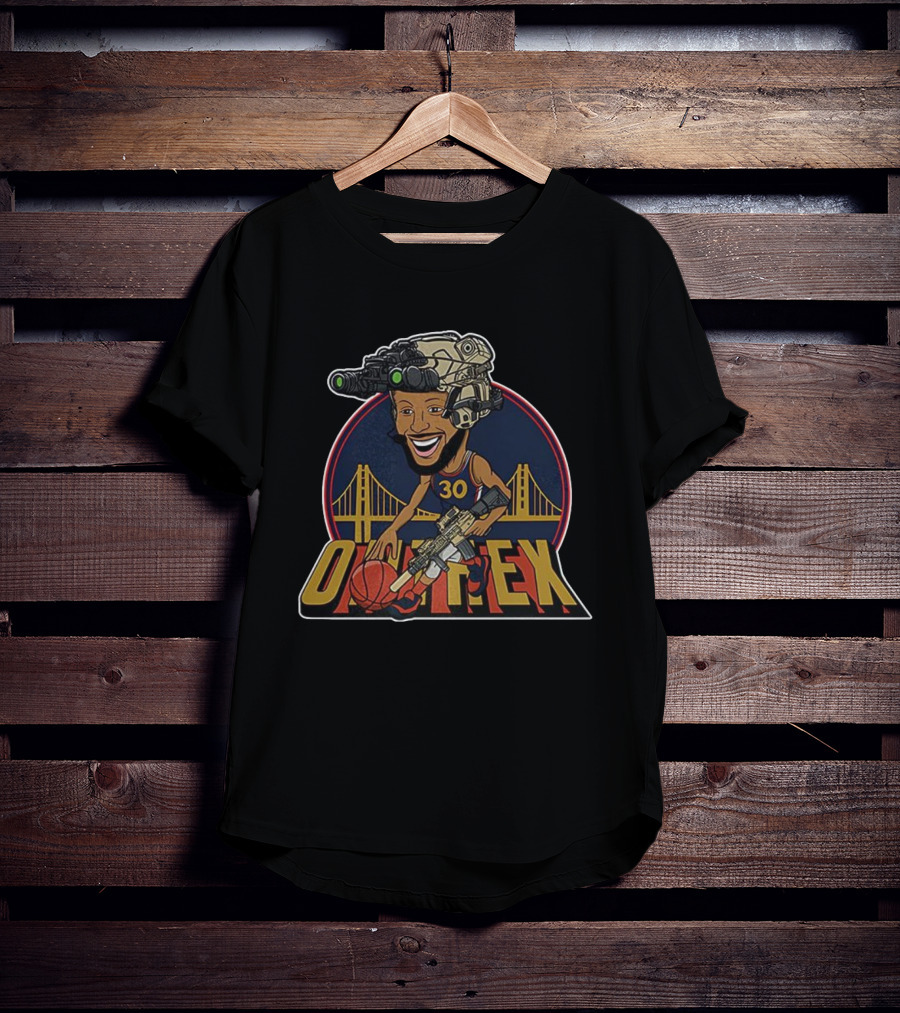 Stephen Curry Golden State Warriors 30 Bay Bridge Dribbling Outflex T-Shirt