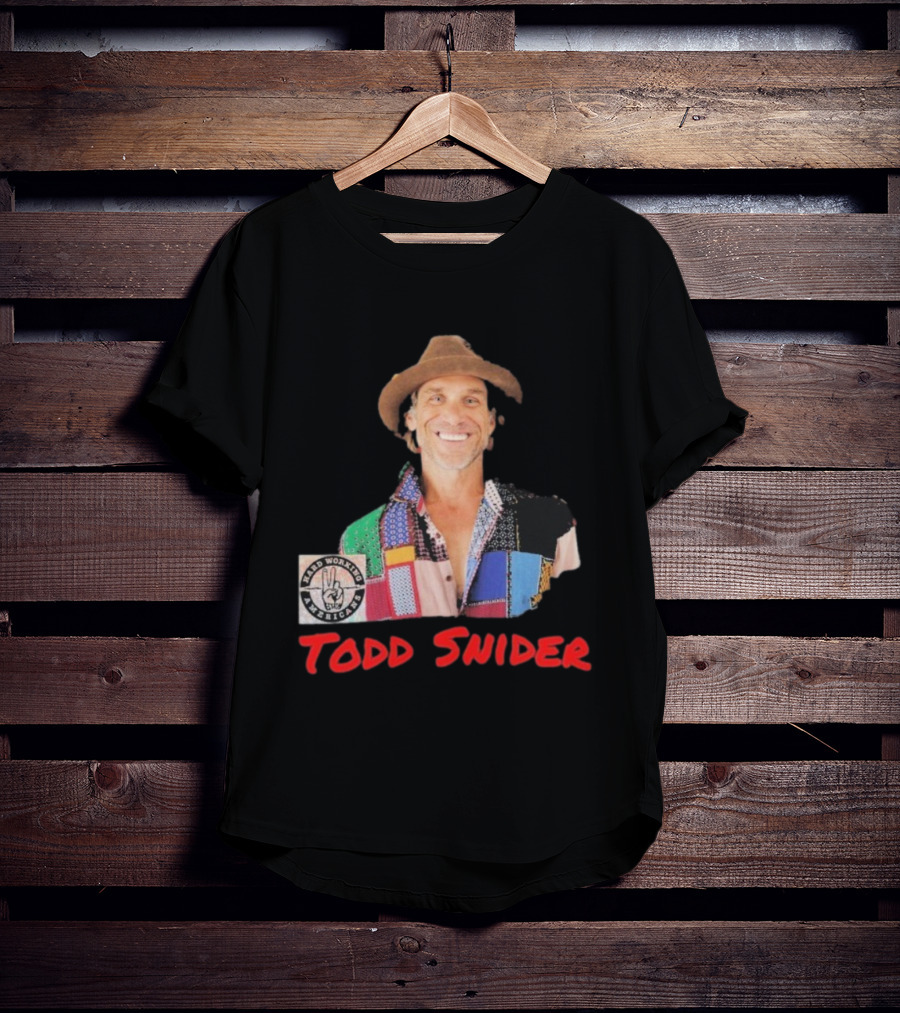 Todd Snider Hard Working Americans Patchwork Peace Sign T-Shirt