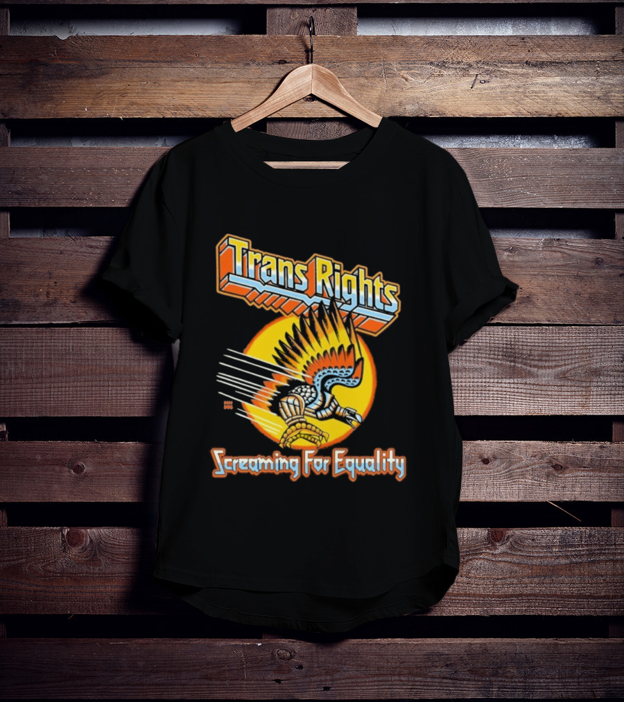 Trans Rights Screaming For Equality Phoenix Wings Empowerment T-Shirt