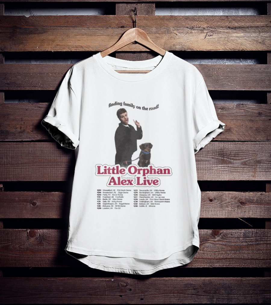 Finding Family On The Road Little Orphan Alex Live Tour 2026 Dates T-Shirt