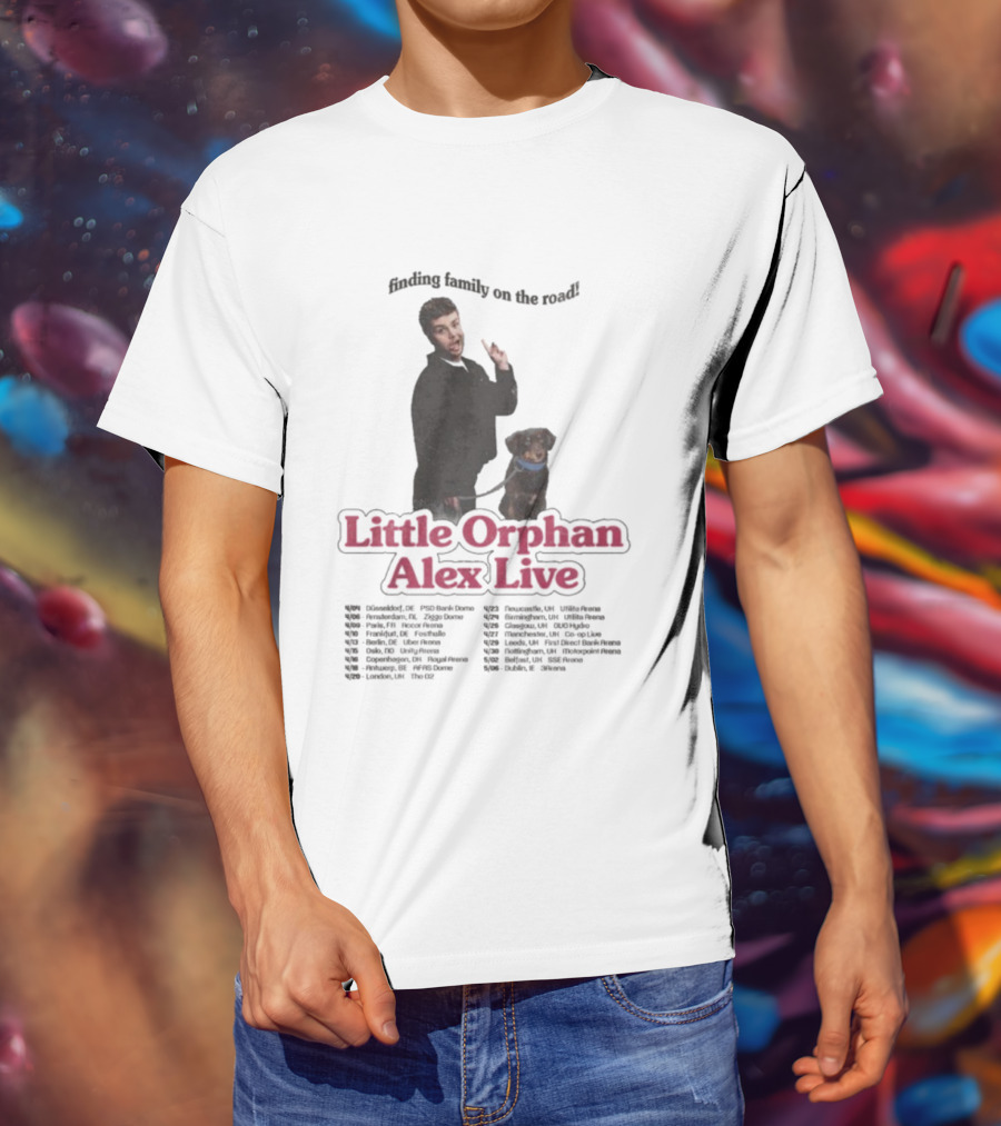 Finding Family On The Road Little Orphan Alex Live Tour 2026 Dates T-Shirt