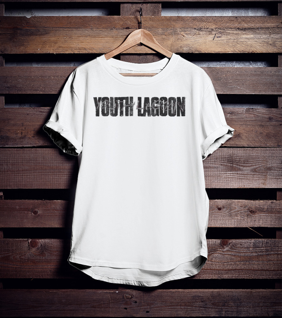 Youth Lagoon Grunge-Inspired Text Print T-Shirt