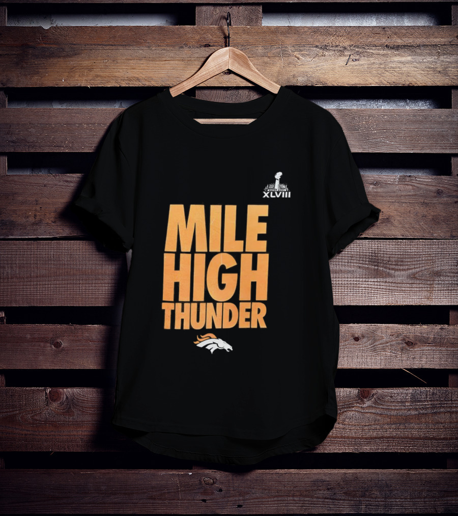 Denver Broncos Mile High Thunder Football Team Apparel T-Shirt