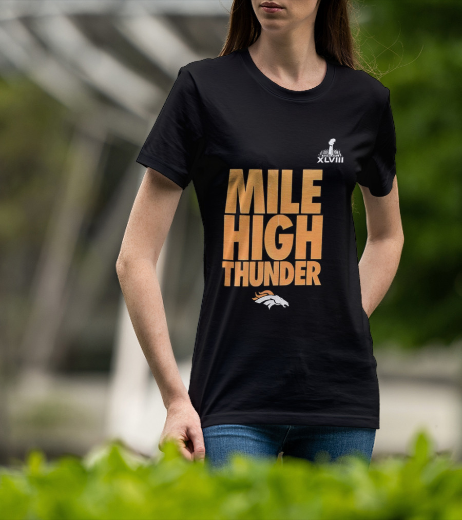 Denver Broncos Mile High Thunder Football Team Apparel T-Shirt