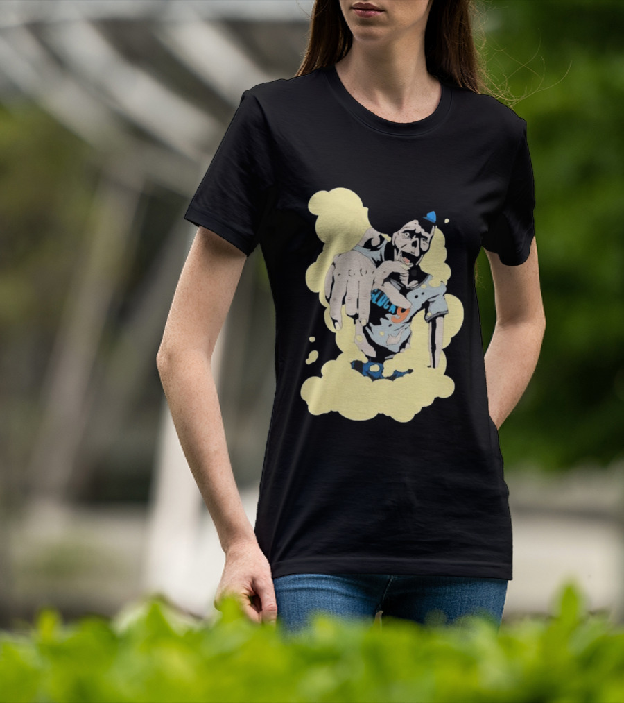 Zombie Apocalypse Glock9 Graphic Smashing Through Smoke T-Shirt