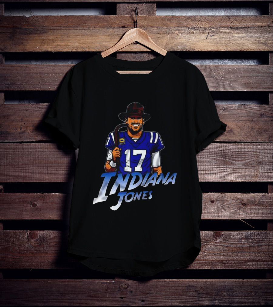 Indiana Jones Indianapolis Colts Football Number 17 Jersey Mashup T-Shirt