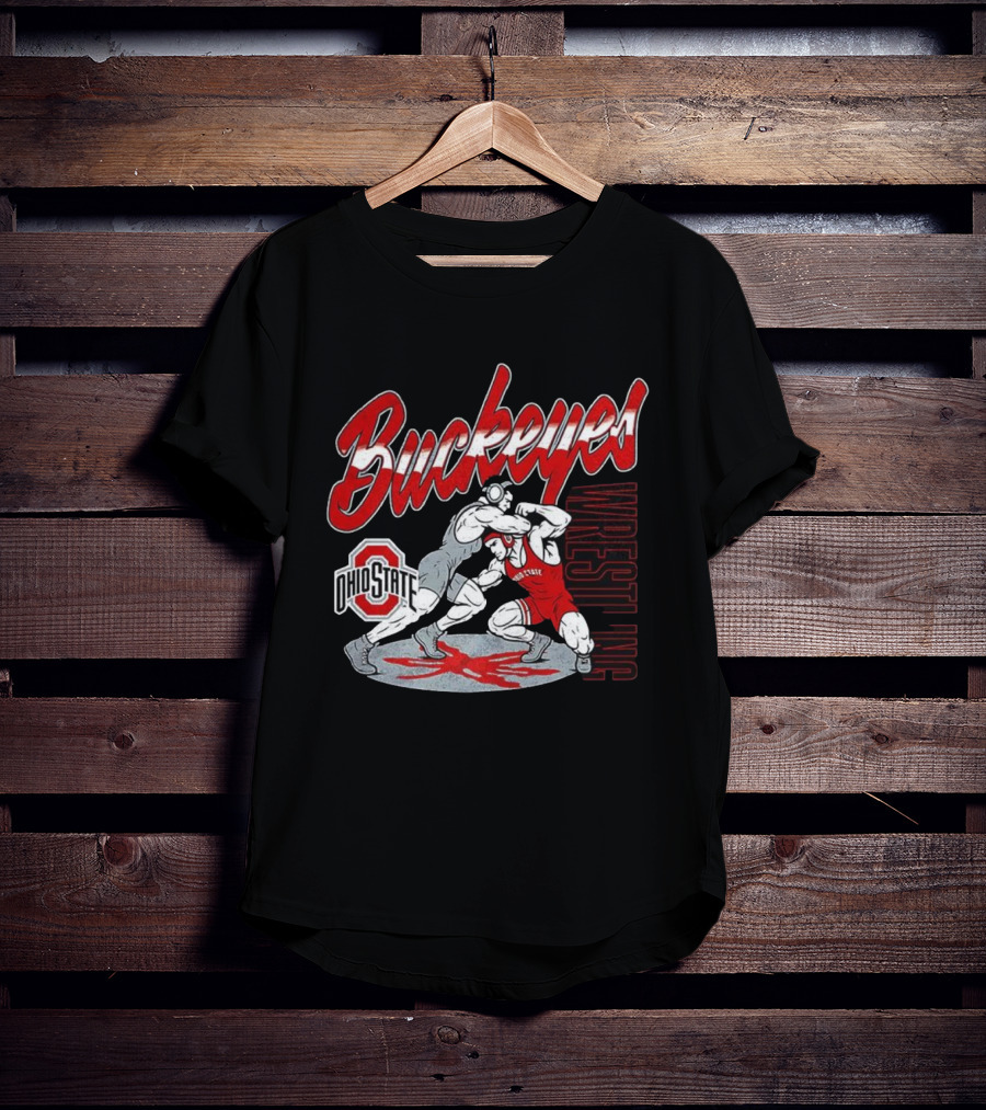 Ohio State Buckeyes Wrestling Mat Action T-Shirt