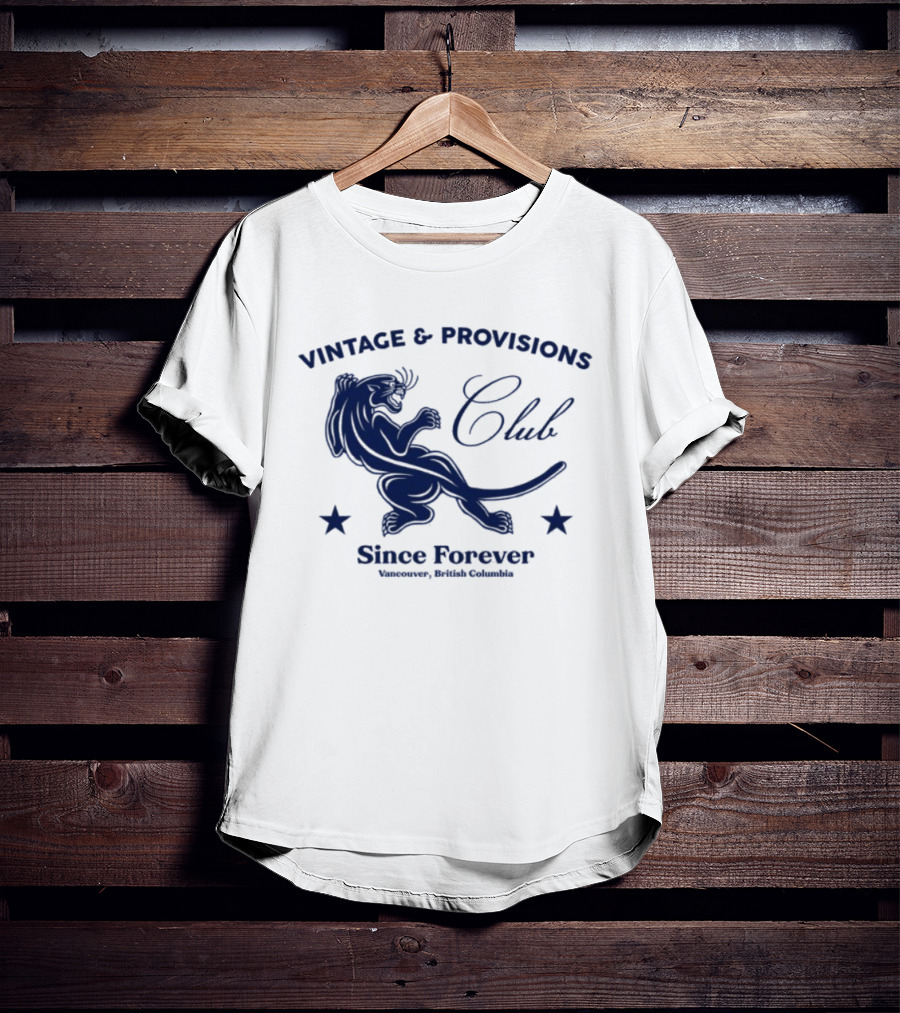 Vintage Provisions Club Since Forever Vancouver British Columbia Panther T-Shirt