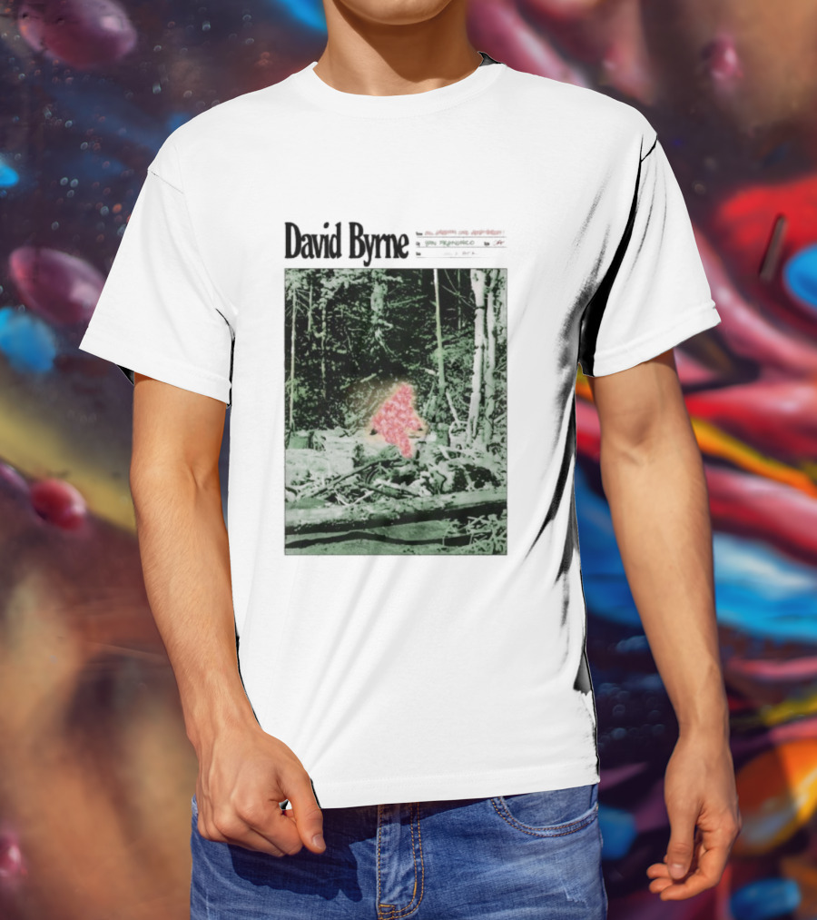 David Byrne Bill Graham Civic Auditorium San Francisco Nov 16-18 Forest Red Shape T-Shirt