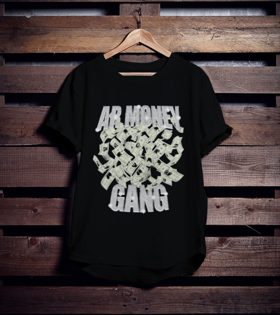 AR Money Gang Dollar Bills Bling 3D Effect T-Shirt