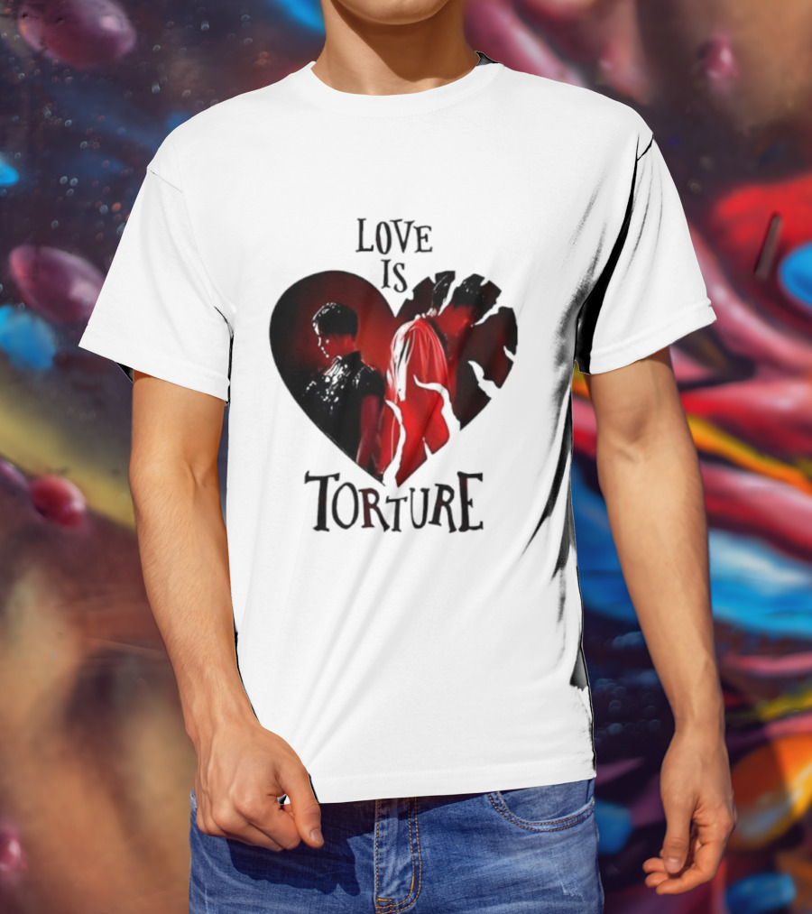 Wednesday Addams Tyler Galpin Love Is Torture Heart Design T-Shirt