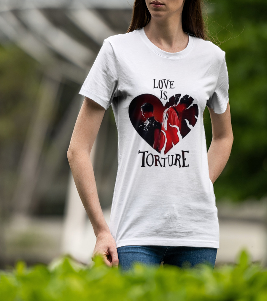 Wednesday Addams Tyler Galpin Love Is Torture Heart Design T-Shirt