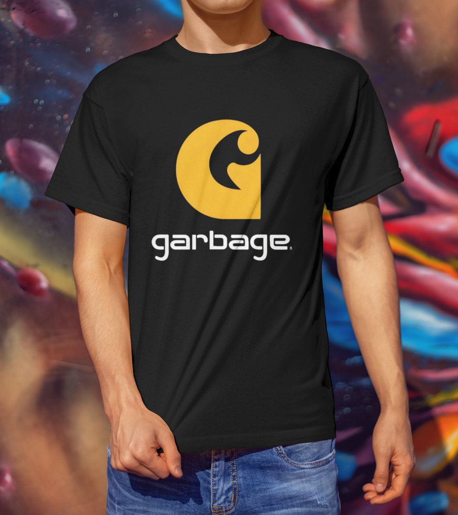 Garbage Icon Yellow G Carhartt Style T-Shirt