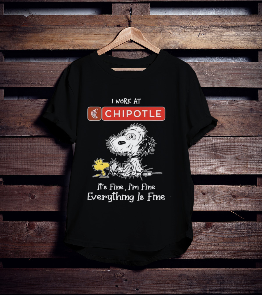 Snoopy Woodstock Chipotle Everything Is Fine T-Shirt