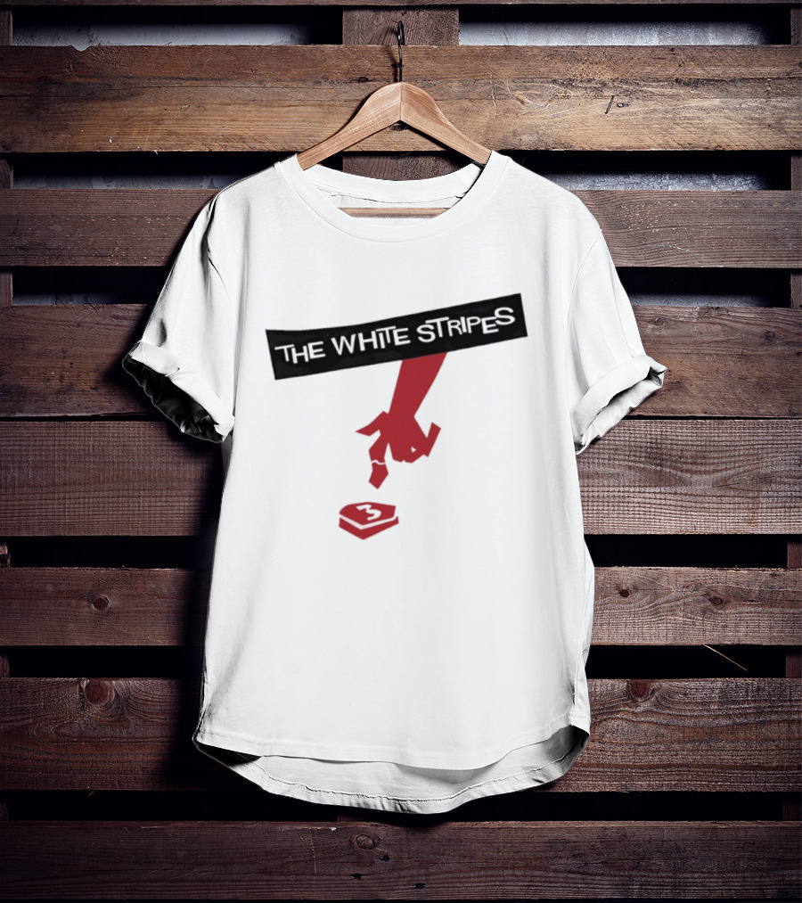 Jack White The White Stripes Let's Shake Hands Album Rock Band Merchandise T-Shirt