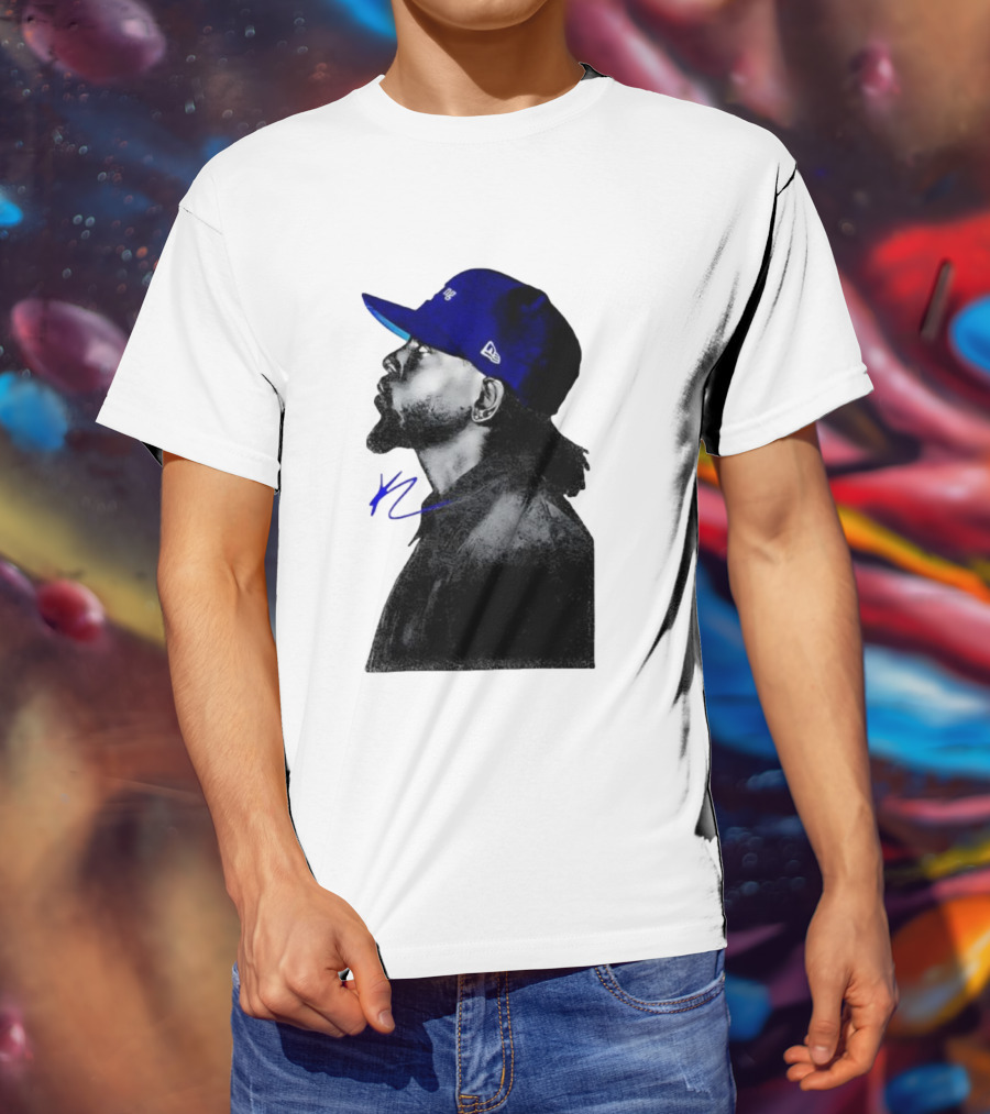 Kendrick Lamar GNX Signature YL Blue Cap T-Shirt
