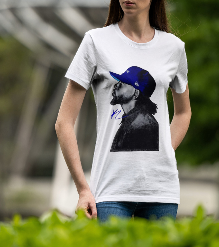 Kendrick Lamar GNX Signature YL Blue Cap T-Shirt