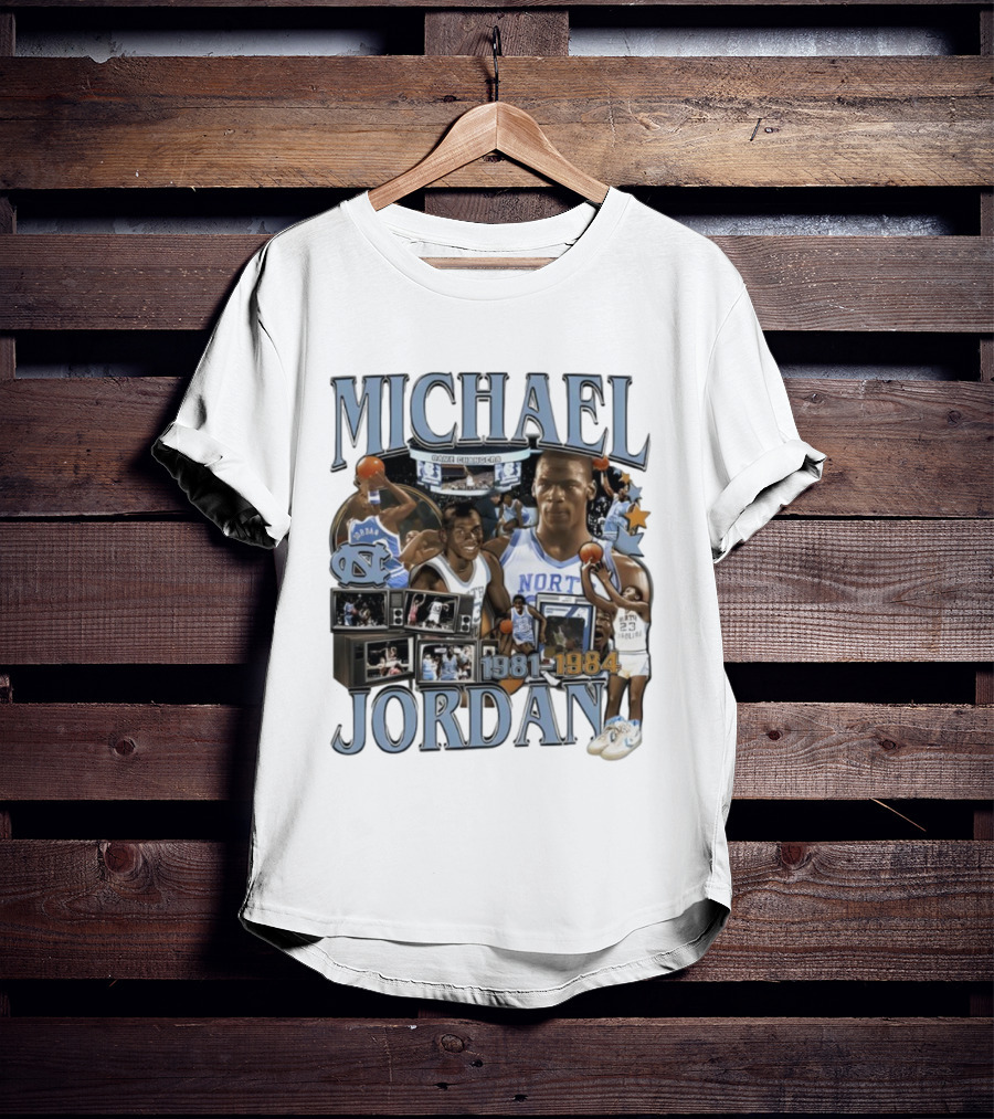 Michael Jordan UNC Tar Heels 1981-1984 Basketball Legend T-Shirt