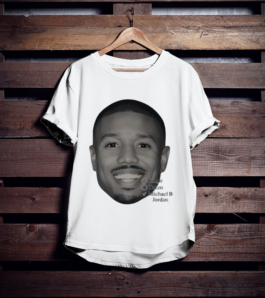 Single Taken Michael B Jordan Face Illustration T-Shirt