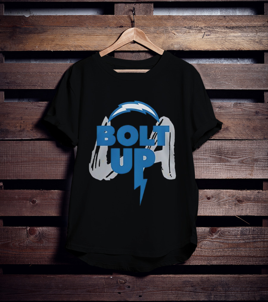 Los Angeles Chargers Bolt Up Power Football Symbol T-Shirt