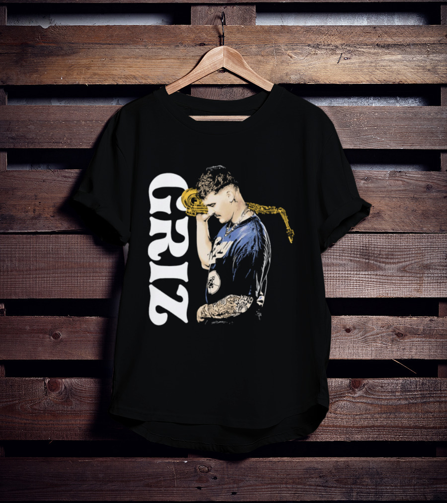 GRiZ Saxophone Player Portrait With Text T-Shirt