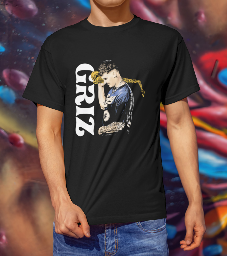 GRiZ Saxophone Player Portrait With Text T-Shirt