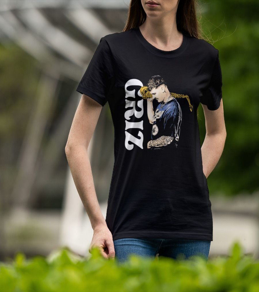 GRiZ Saxophone Player Portrait With Text T-Shirt