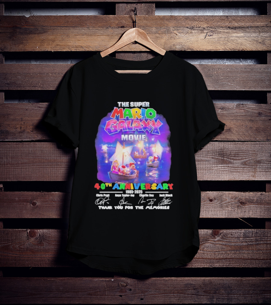 The Super Mario Galaxy Movie 40th Anniversary 1985-2025 Thank You For The Memories T-Shirt