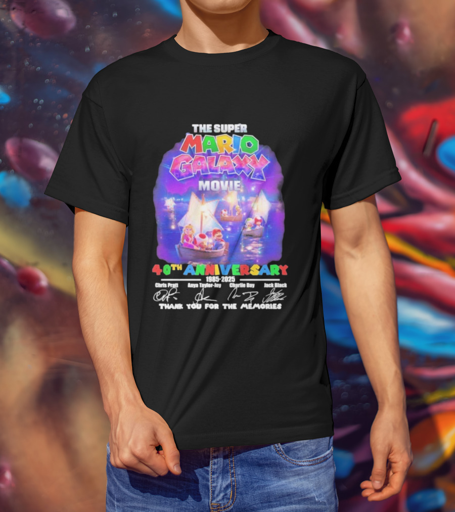 The Super Mario Galaxy Movie 40th Anniversary 1985-2025 Thank You For The Memories T-Shirt