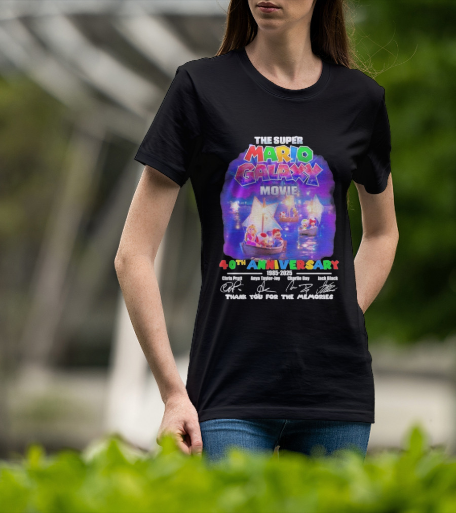 The Super Mario Galaxy Movie 40th Anniversary 1985-2025 Thank You For The Memories T-Shirt