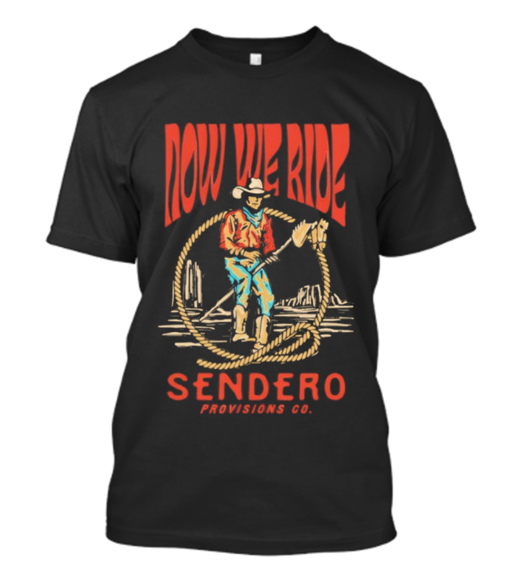 Sendero Provisions Co. Now We Ride Stick Horse Vintage Cowboy T-Shirt
