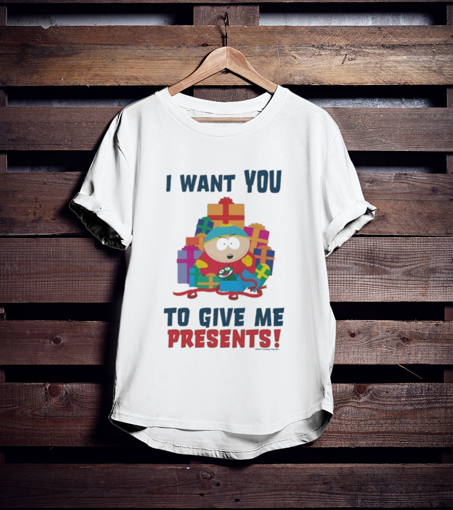 South Park Cartman Christmas I Want You To Give Me Presents T-Shirt