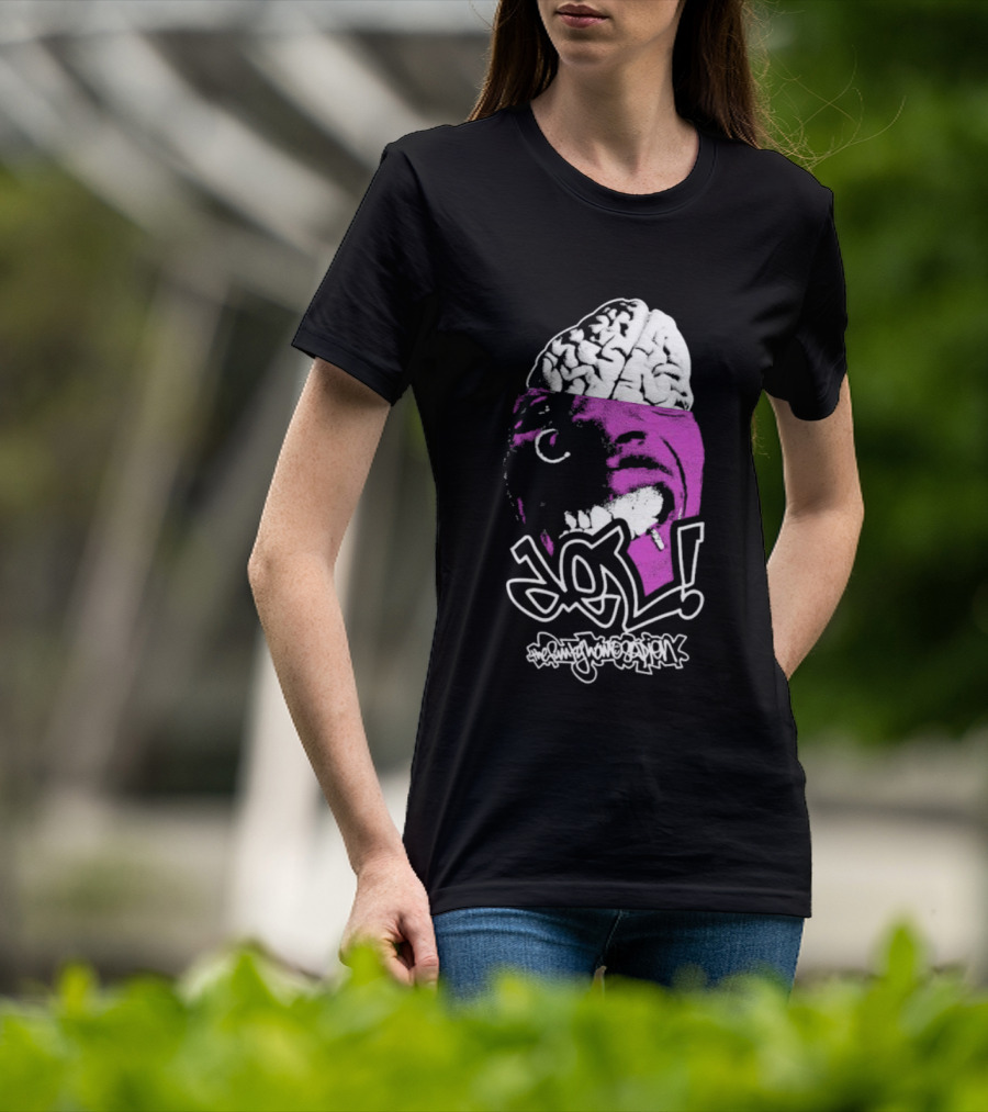 DEL Both Sides Of The Brain Face And Brain Graphic T-Shirt
