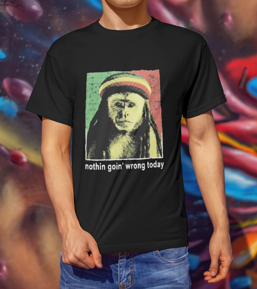 Jahmunkey Nothin Goin’ Wrong Today Rasta Monkey T-Shirt