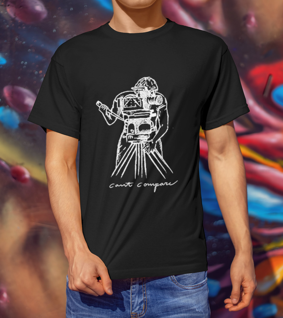 Jason Schmidt Can't Compare Vintage Camera Drawing T-Shirt