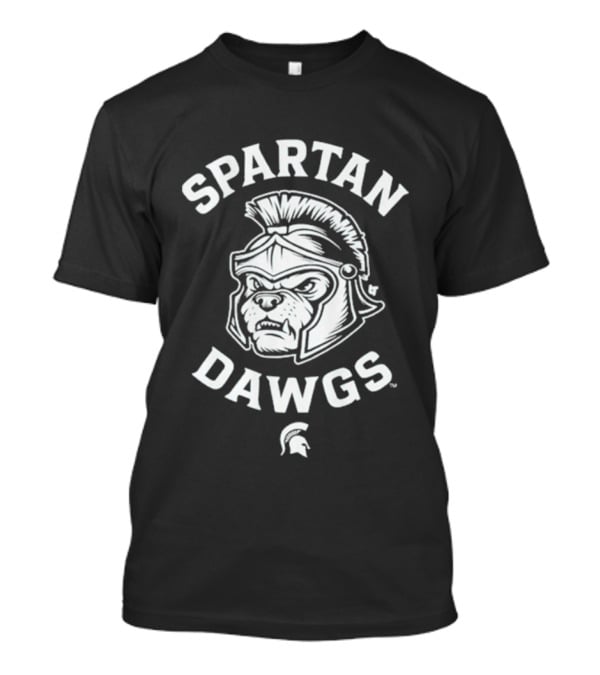 Spartan Dawgs Michigan State Helmet Illustration T-Shirt
