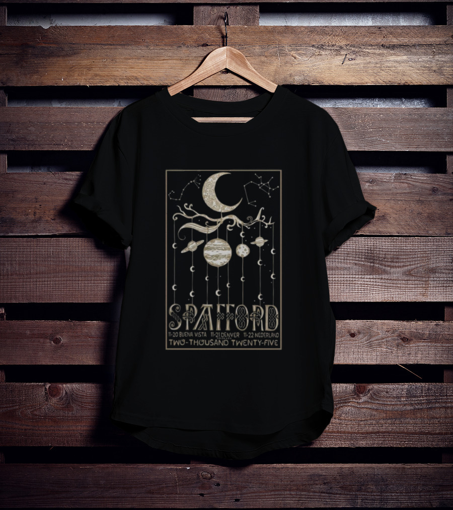 Spafford Colorado 2025 Tour November 20-22 Decor Design With Moon And Stars T-Shirt