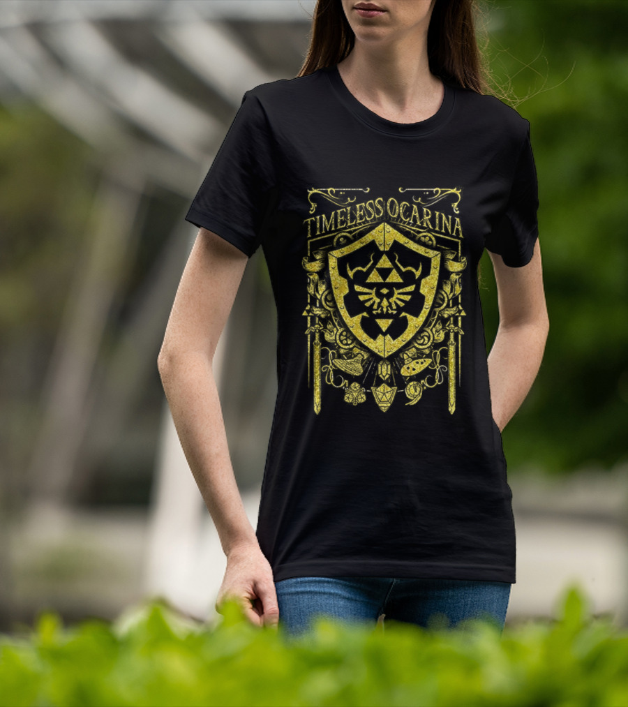 Timeless Ocarina The Legend Of Zelda Ocarina Of Time Crest Symphony T-Shirt