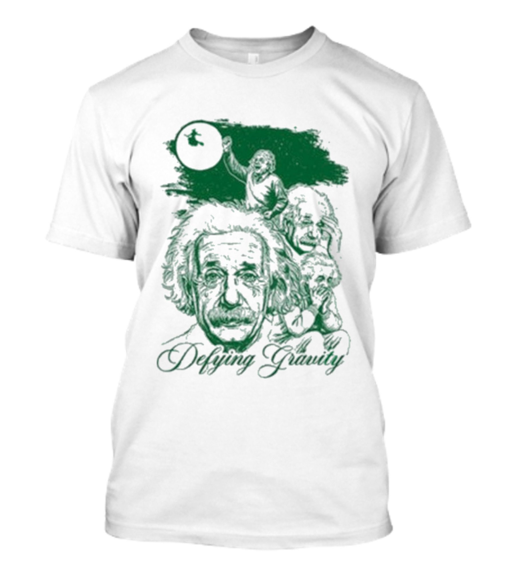 Albert Einstein Defying Gravity Science Concept T-Shirt