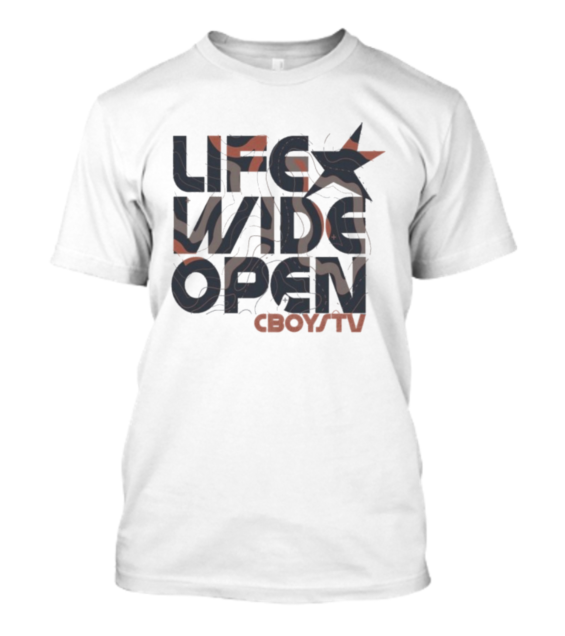 Life Wide Open Cboystv Backcountry Camo Star Adventure T-Shirt