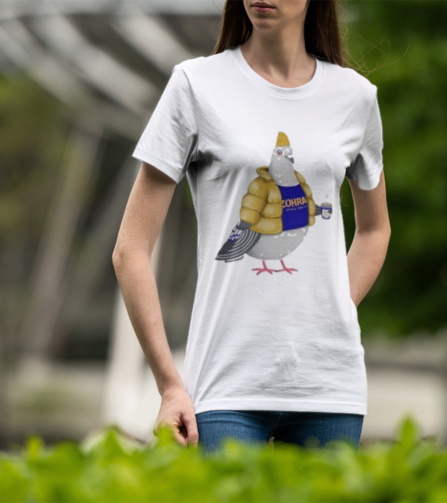 Preorder Winter Jersey Pigeon Zohran Mamdani Yellow Jacket Beanie Coffee Cup T-Shirt