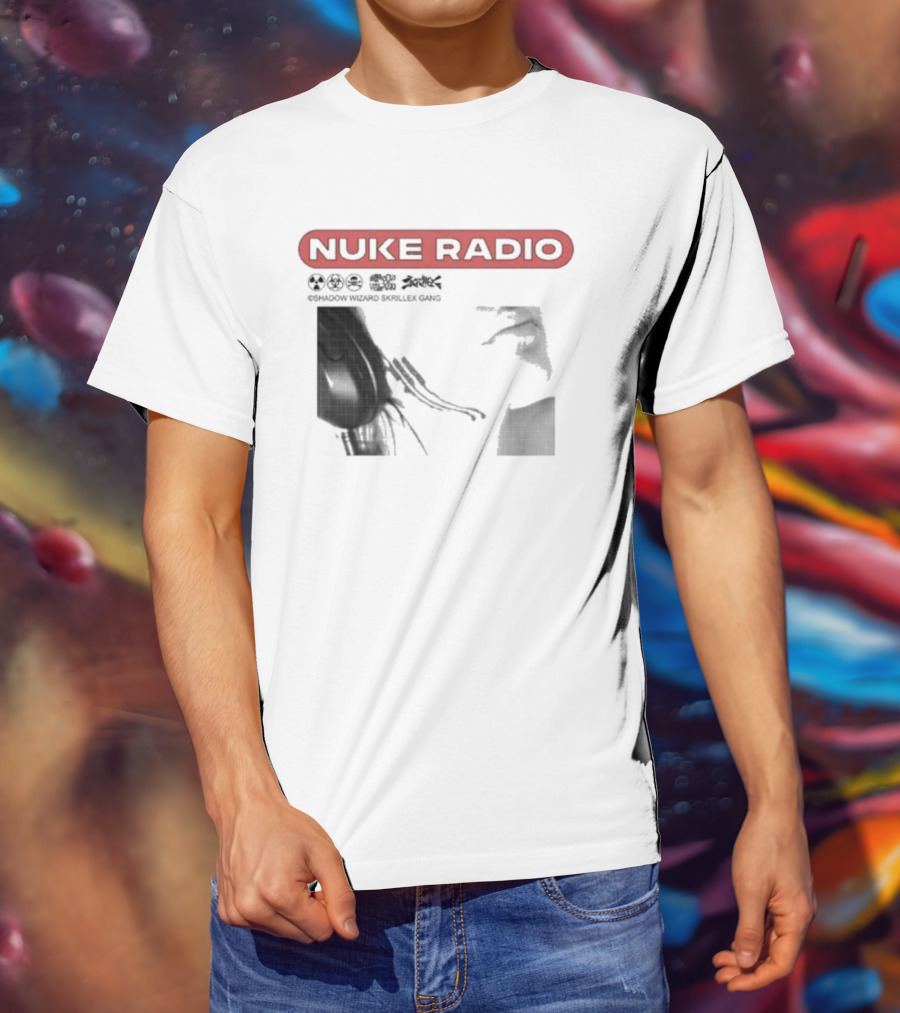 Nuke Radio Shadow Wizard Skrillex Gang Eardrum T-Shirt