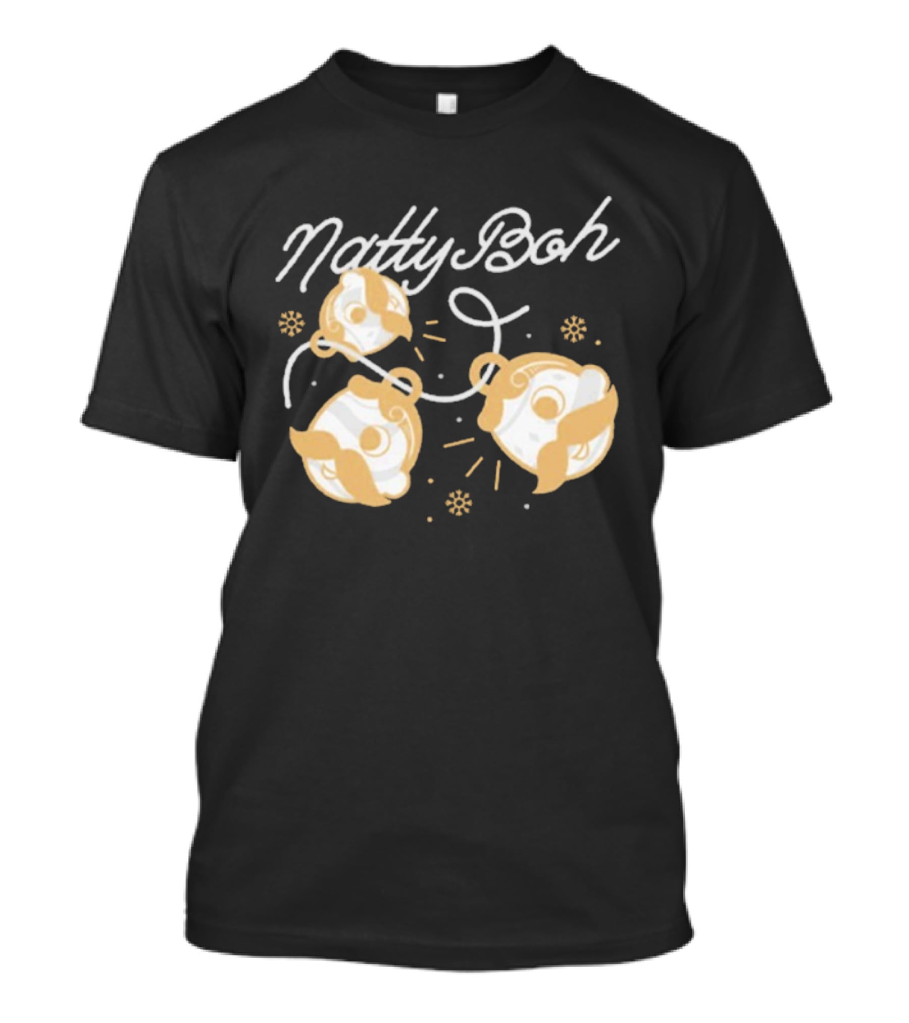 Natty Boh Holiday Merry Christmas Ornaments Snowflakes T-Shirt
