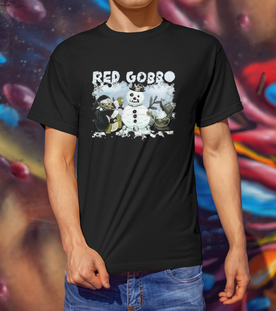 Warhammer Red Gobbo Merry Grotmas Christmas Snowman Festive Fantasy Grot Holiday T-Shirt
