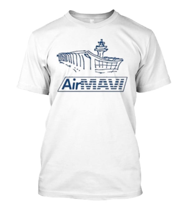 Air Mavi Aircraft Carrier Sketch Blueprint T-Shirt